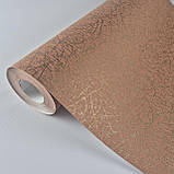 Шпалери вінілові на флізеліновій основі 0.53 × 10.05 м Marburg 58132, коричневі для спальні, вітальні, кабінету, фото 2