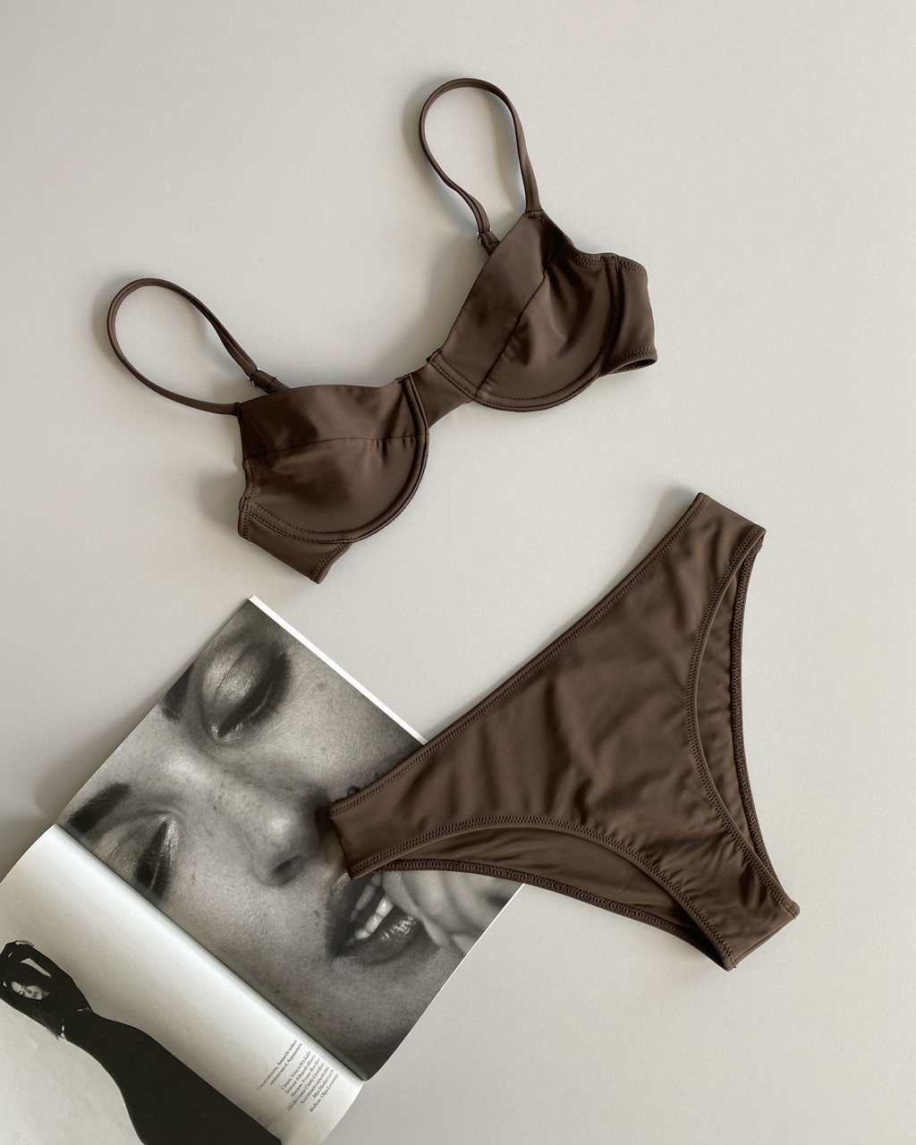 Купальник жіночий FRANCESCA CLASSIC на кісточці шоколадний, фото 1