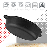 Сковорода жаровня чавунна Ø26 см з чавунною кришкою Brizoll, фото 7