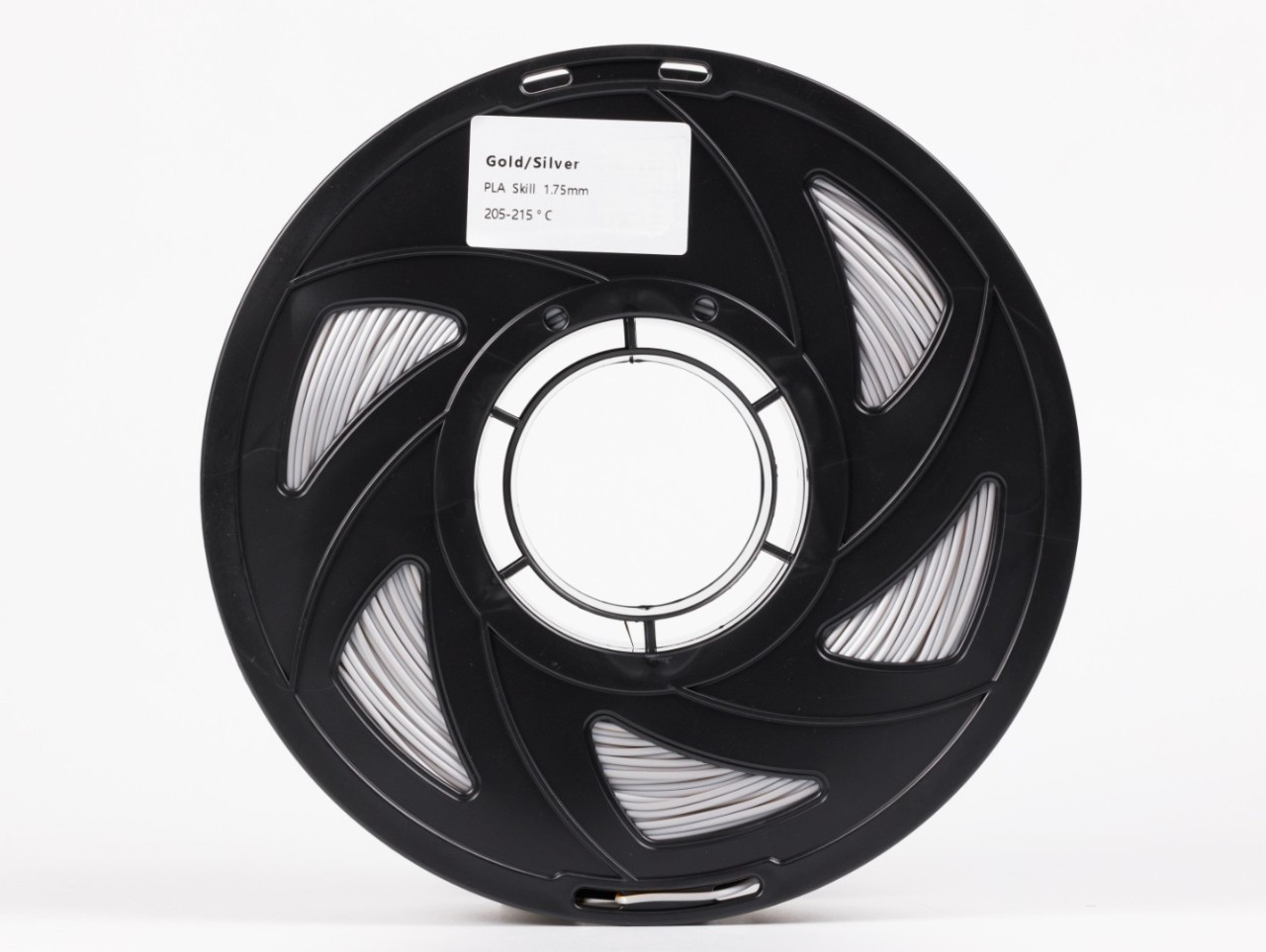 Пластик філамент для 3D-друку PLA Silk Dual Color GOLD+SILVER Filament 1.75mm, 1kg