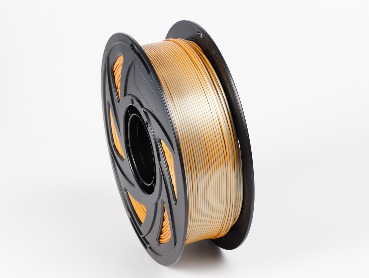 Пластик філамент для 3D-друку PLA Silk Dual Color GOLD+SILVER Filament 1.75mm, 1kg