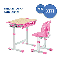 Комплект парта + стілець трансформери FunDesk Piccolino III Pink