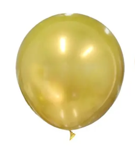 Кульки повітряні хром "Золото", 18" (Китай), 25 штук., фото 1