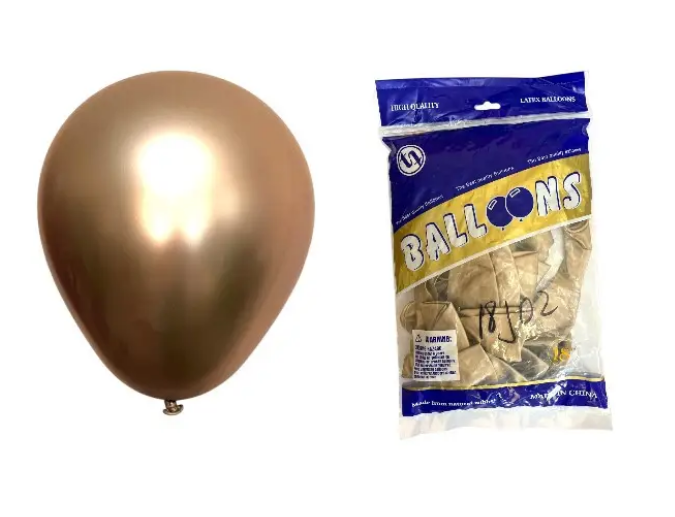 Кульки повітряні хром "Абрикосовий", 18" (Китай), 25 штук., фото 1