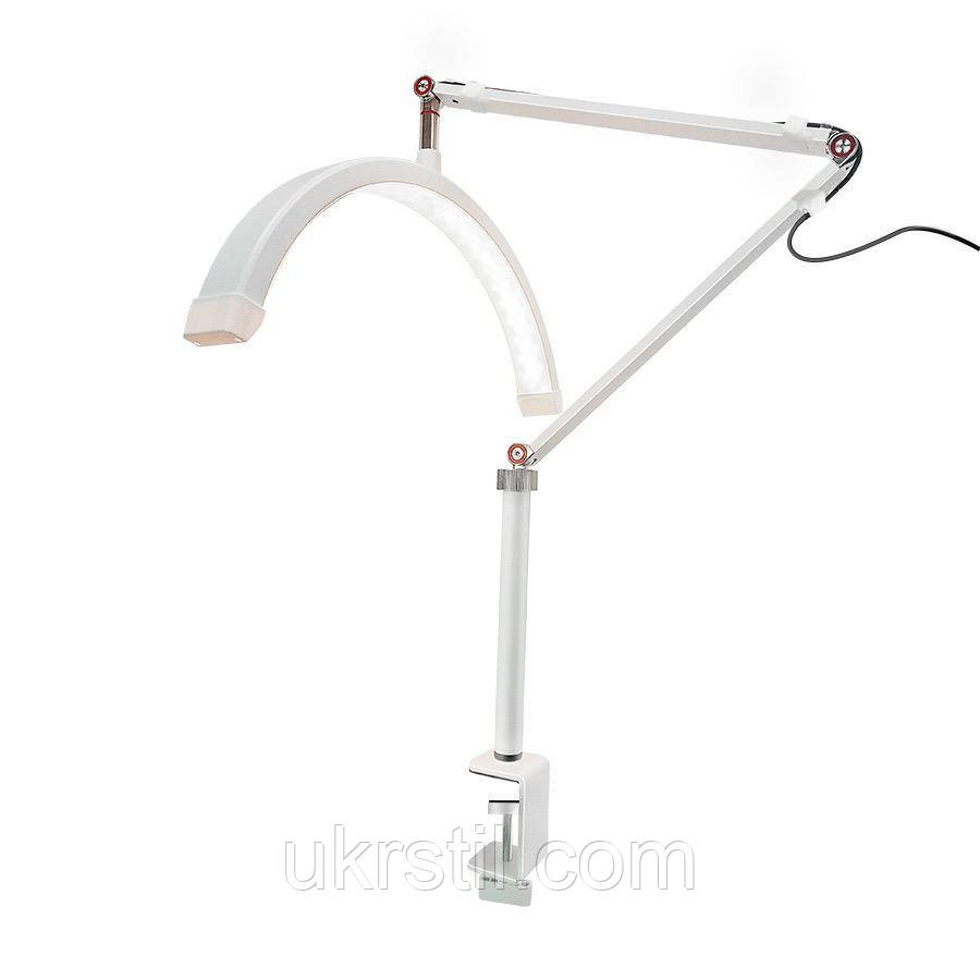 Безтіньова настільна Led лампа на струбціні HD-M3X Global Fashion, 20 Вт, біла, фото 1