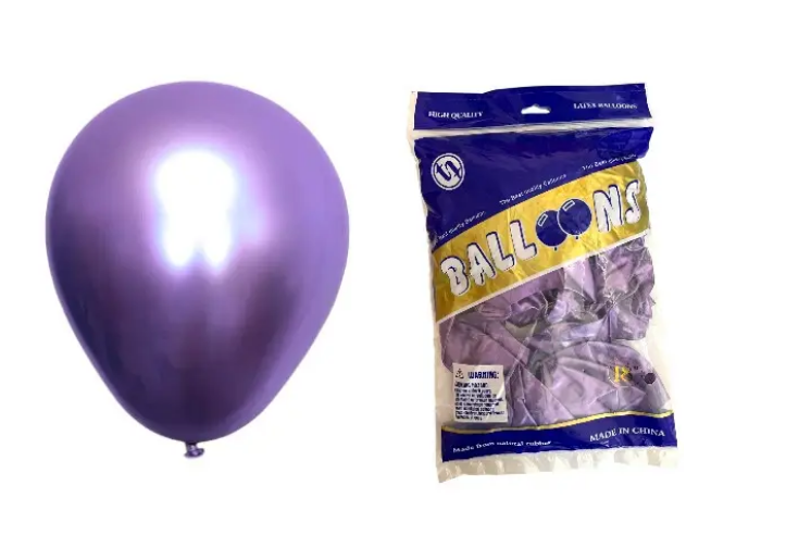 Кульки повітряні хром "Фіолетовий", 18" (Китай), 25 штук., фото 1