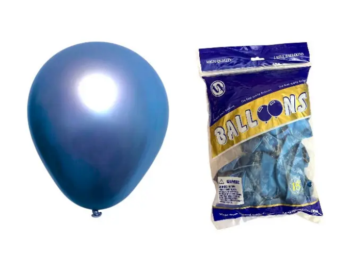 Кульки повітряні хром "Синій", 18" (Китай), 25 штук., фото 1