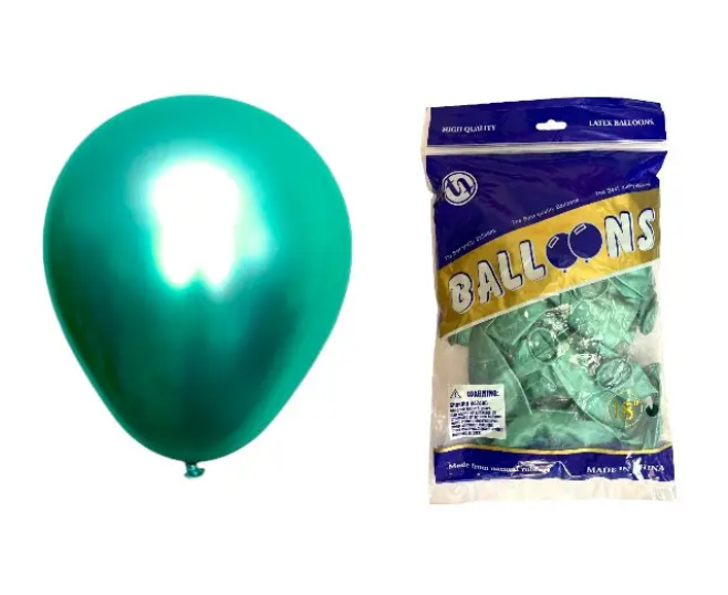 Кульки повітряні хром "Зелений", 18" (Китай), 25 штук., фото 1