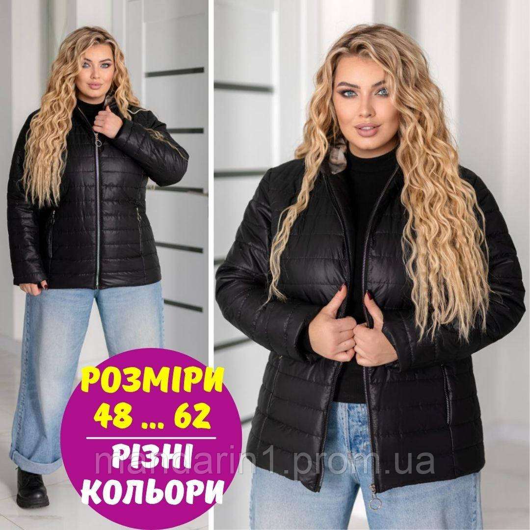 Куртка жіноча демісезонна з капюшоном стьобана md - фото 1 - id-p2791967238