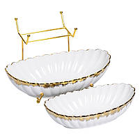 Фруктовниця на 2 яруси для закусок 29×25×20 (см) HP-26-5, фото 2