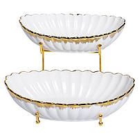 Фруктовниця на 2 яруси для закусок 29×25×20 (см) HP-26-5, фото 3