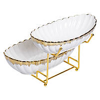 Фруктовниця на 2 яруси для закусок 29×25×20 (см) HP-26-5, фото 4