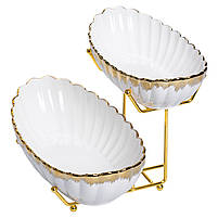 Фруктовниця на 2 яруси для закусок 29×25×20 (см) HP-26-5, фото 5