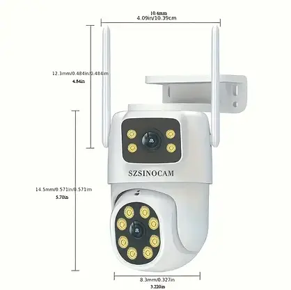 Бездротова поворотна 4G Wi-Fi-камера SZSINOCAM TY-Q2 O-KAM Pro (вулична/зовнішня, 6 Мп, IP66), фото 4