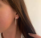 Сережки-підвіски зі срібла з цирконієм Сирена, фото 5