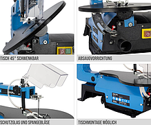 Верстат лобзиковий Güde 0-45град для фігурного різання деревини та пластику, фото 5