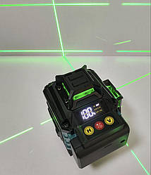 Лазерний рівень, нівелір 4D 16 ліній 360° + штатив, 2 акумулятори, дисплей, пульт, кейс.