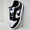 Жіночі зимові кросівки nike sb dunk low Black/White Winter на хутрі Найк СБ Данк чорно-білі низькі шкіряні теплі, фото 6