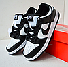 Жіночі зимові кросівки nike sb dunk low Black/White Winter на хутрі Найк СБ Данк чорно-білі низькі шкіряні теплі, фото 3