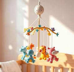 Каруселі, мобили на дитячі ліжечка