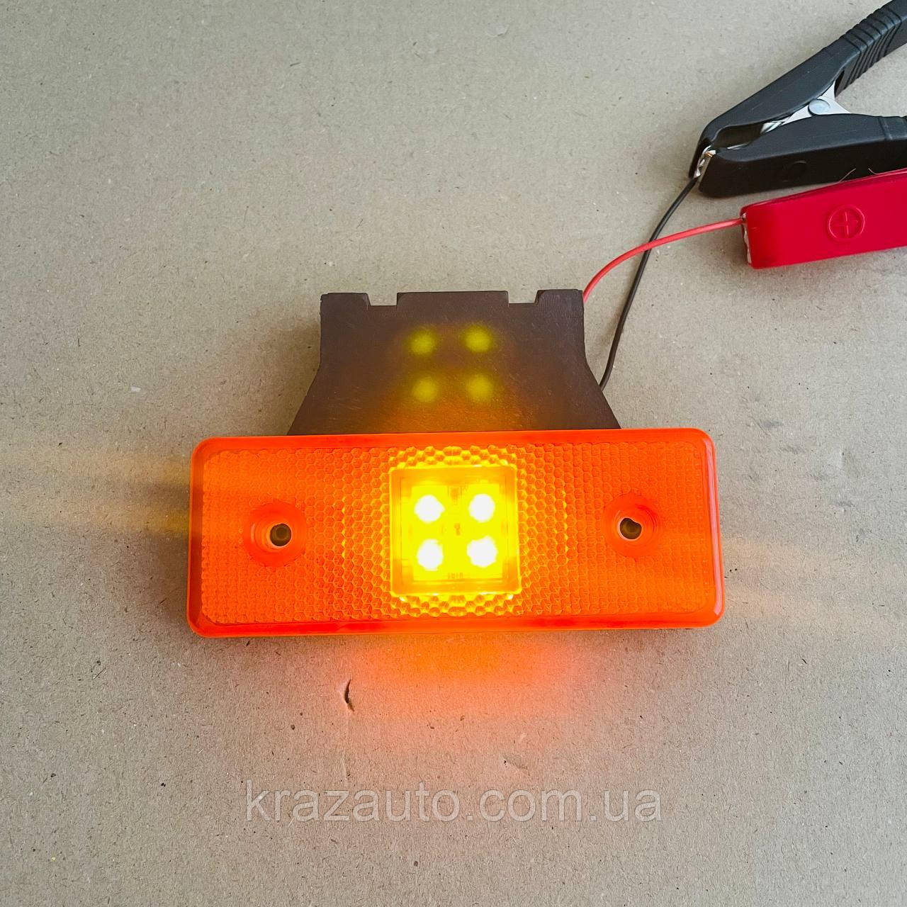 Ліхтар світлодіодний габаритний бічний жовтий (гірлянда)12-24V Турция 4462373-01, фото 1