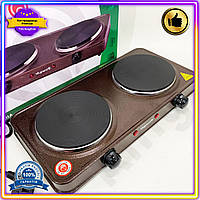 VS Електрична настільна плита HOT NEW на дві конфорки Vilgrand потужна для дому компактна емальована 32T8_V1