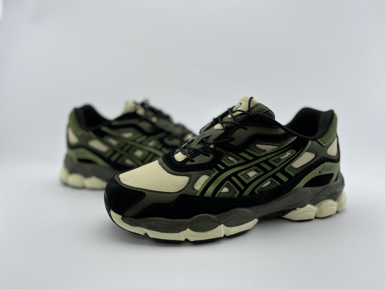 Чоловічі термо кросівки Asics Gel-Nyc Waterproof Black Khaki чорні з хакі водонепроникні
