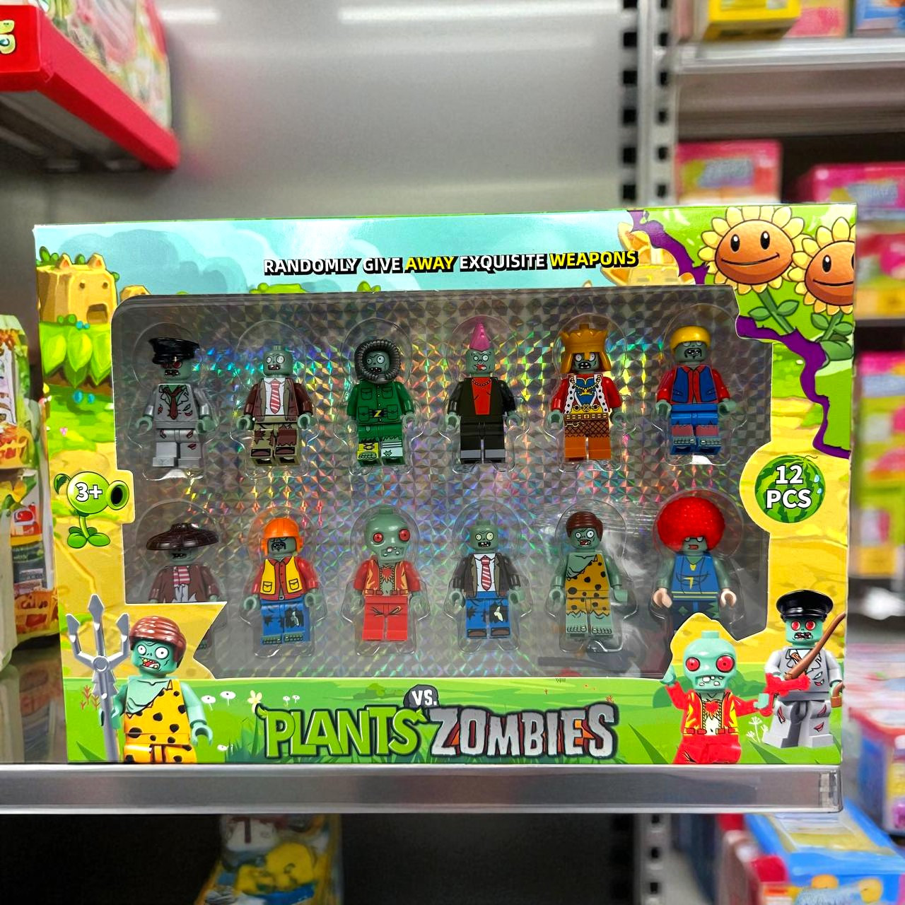 Дитячий конструктор фігурки рослинності проти Зомбі Plants vs Zombies — ігровий набір з 12 фігурок, фото 1
