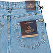 Чоловічі джинси Мом John Lucca світло-блакитні, вільний крій, комфортні, якісні, фото 4