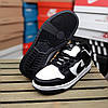 Жіночі зимові кросівки nike sb dunk low Black/White, фото 6