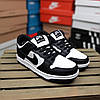 Жіночі зимові кросівки nike sb dunk low Black/White, фото 4