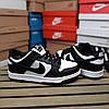 Жіночі зимові кросівки nike sb dunk low Black/White, фото 2