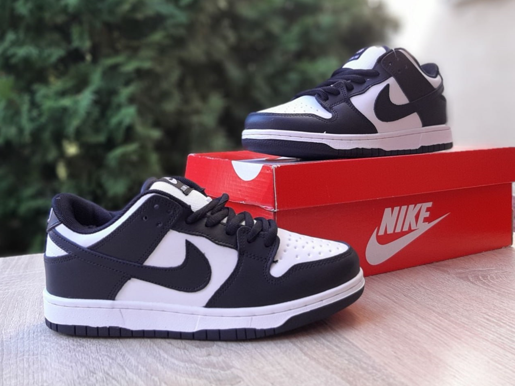 Жіночі зимові кросівки nike sb dunk low Black/White, фото 1