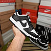 Жіночі зимові кросівки nike sb dunk low Black/White, фото 5