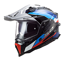 Мотошолом LS2 MX701 Explorer Carbon  Frontier Titanium Red Trail Дуалспорт dualsport