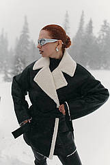 Зимова дублянка під пояс 5005 Розміри 42 - 46