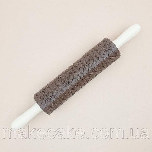 Качалка текстурна Вишивка №146, квітка 13,5 см з ручками, фото 1