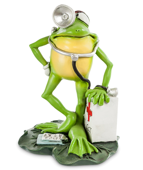 Колекційна статуетка жабки "Лор" з полістоуну від канадського бренду Stratford висота 14 см, фото 1