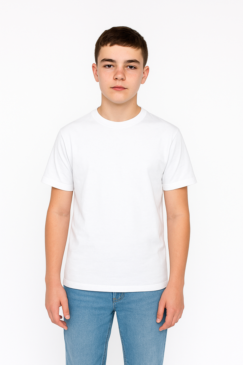 Футболка підліткова біла розміри 34-40 ОПТ