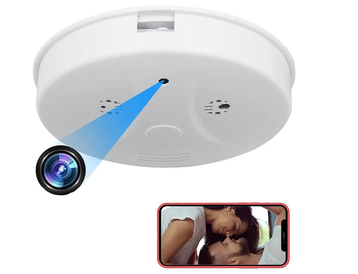 Wi-Fi камера Jigayao 1080P у вигляді детектора диму, бездротова HD, нічне бачення, датчик руху, компактна, фото 1