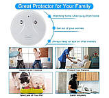 Wi-Fi камера Jigayao 1080P у вигляді детектора диму, бездротова HD, нічне бачення, датчик руху, компактна, фото 2