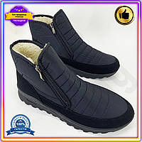 VS Міцне взуття для HOT NEW чоловіків Теплі водонепроникні чоботи Чорні черевики для риболовлі зимові утеплені 32T8_V1