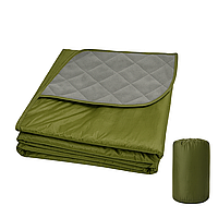 Плюшеве покривало похідне флісове покривало плед з чохлом Зелений 200*140 см Solve KT7000901 solve