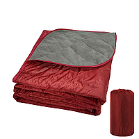 Плюшеве покривало похідне флісове покривало плед з чохлом Червоний 200*140 см Solve KT7000910 solve