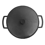 Сковорода жаровня чавунна Ø36 см з чавунною кришкою Brizoll, фото 3