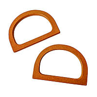 Комплект ручок для сумки дерев'яних Півкільце 12 см Беж