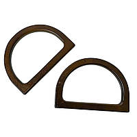 Комплект ручок для сумки дерев'яних Півкільце 12 см темно-коричневий