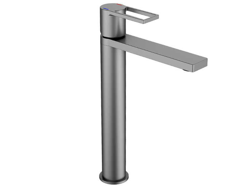 Змішувач для раковини подовжений корп, латунь ,графітовий AIM,DG06511-1 gun grey