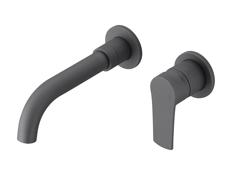 Комплект для раковини  (вмонтов.в стіну),графітовий AIM,DG510 gun grey