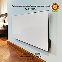 Безопасный инфракрасный керамический обогреватель Emby CH-300W с кнопкой настенный монтаж площадь обогрева до 6 кв.м.